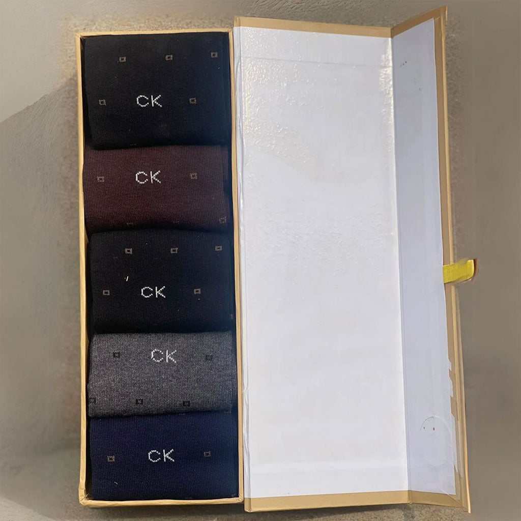 TMS Branded C-K Formal Full Socks (pack of 5)