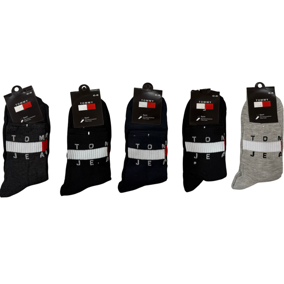 TMS Branded T-o-m-m-y  High Ankle Socks (Pack Of 5)