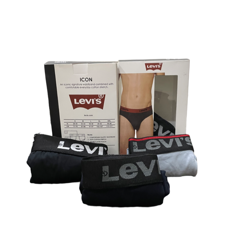 TMS Branded L-E-V-I-S Briefs V Shape U-W (Pack Of 3)