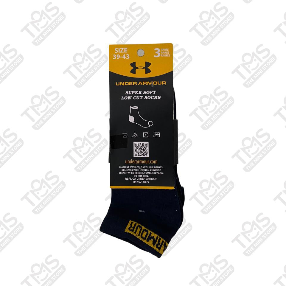 TMS Branded U-A  Ankle Socks 6 (pack of 3)